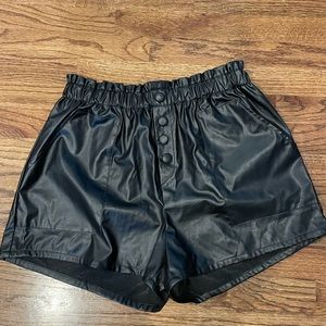 Large leather shorts
